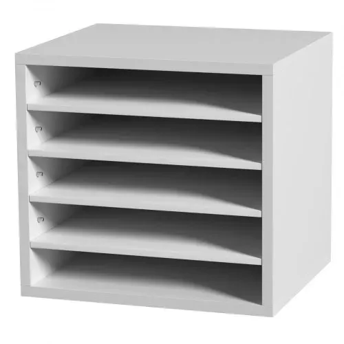 VEVOR 355 x 305 x 330 mm Briefablage Schreibtisch Organizer, 2,3–5,6 cm Einstellbar A4 Stapelbar Quer, Papierablage, Aufbewahrung Schreibtisch Ablagesystem Organisation, Ablage (Weiß, 5 Fächer) – Bild 8