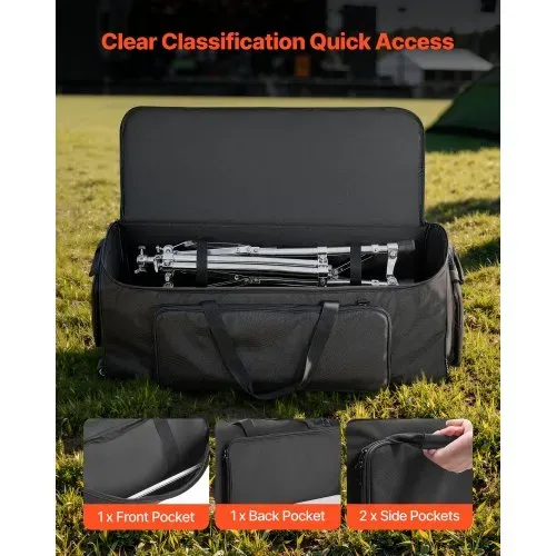 VEVOR Schlagzeugtasche, Drummer Hardware Bag, 1020x470x330 mm, mit verstellbaren Schulterriemen, Rollen & 4 Außentaschen, wasserabweisend & gepolstert, sicherer Transport von Equipment & Instrumente – Bild 3
