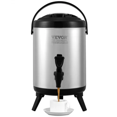 VEVOR Heiß- und Kaltgetränkespender Getränkespender 6 L, Edelstahl Heiß- und Kaltwasserbrunnen Großer Getränkespender mit Zapfen für Kaffee, Kalte Milch, Wasser, Saft usw. Isolierkanne 1-2 Personen VEVOR Heiß- und Kaltgetränkespender Getränkespender 6 L, Edelstahl Heiß- und Kaltwasserbrunnen Großer Getränkespender mit Zapfen für Kaffee, Kalte Milch, Wasser, Saft usw. Isolierkanne 1-2 Personen