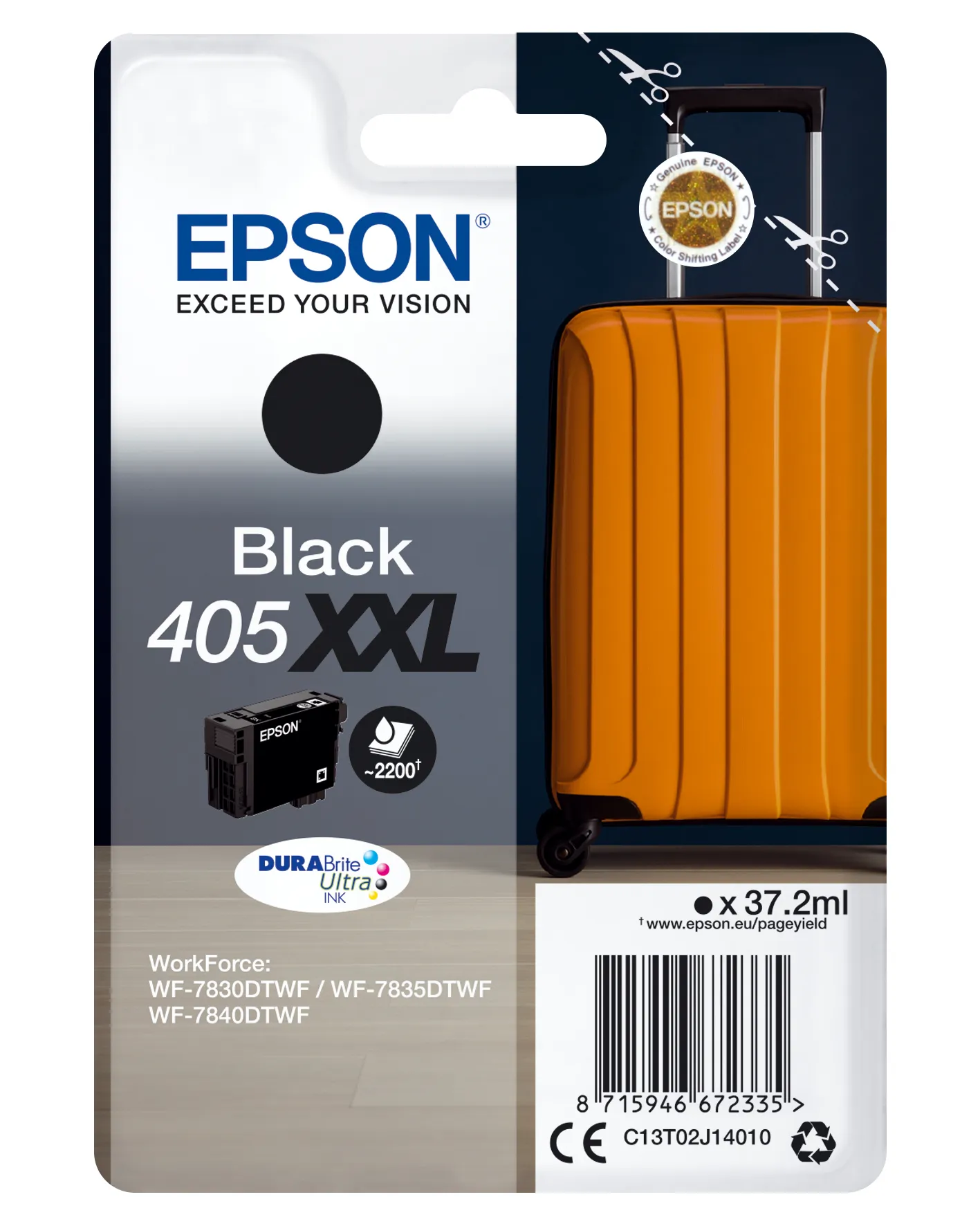 Epson Singlepack Black 405XXL DURABrite Ultra Ink Epson Singlepack Black 405XXL DURABrite Ultra Ink