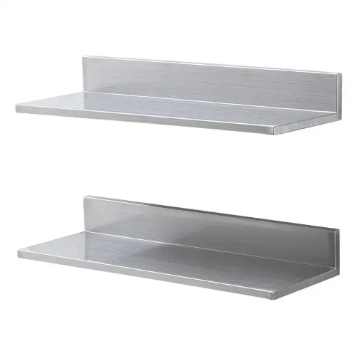 VEVOR Gewürzregal Wandregal 2-teilig, Hängendes Küchenregal 610 x 218 x 85 mm, Schweberegal Edelstahl 20 kg Belastbar, Regalbrett Wandboard Gewürzregal Geeignet für Küchen, Restaurants, Hotels usw. – Bild 9