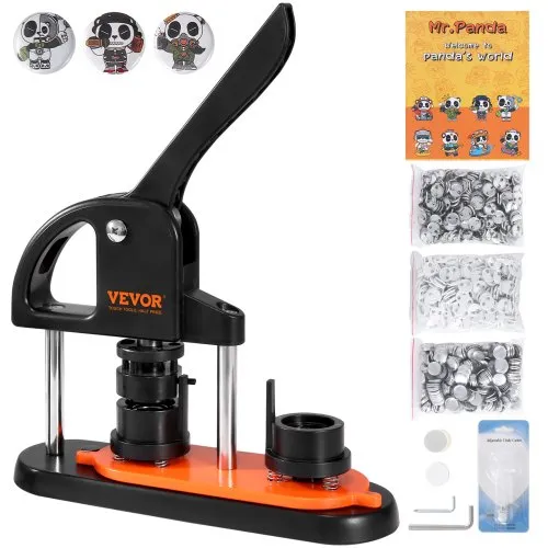 VEVOR Buttonmaschine Knopfmachermaschine 25mm 500 Stk. Badge Punch Press, Buttonpresse, DIY Badge Press Machine Button Badge Maker für Personalisiertes Abzeichen inkl. Zauberbuch VEVOR Buttonmaschine Knopfmachermaschine 25mm 500 Stk. Badge Punch Press, Buttonpresse, DIY Badge Press Machine Button Badge Maker für Personalisiertes Abzeichen inkl. Zauberbuch