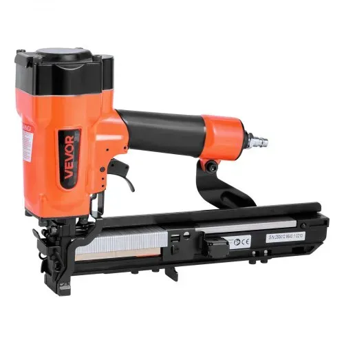 VEVOR Druckluftnagler, 26,4 mm breite Krone, Drucklufttacker, 16-38 mm Länge, 70–120 PSI Druckluft Nagelpistole mit zwei Schussmodi für Dachterrassen, Wandverkleidungen, Zäune, Unterböden – Bild 10