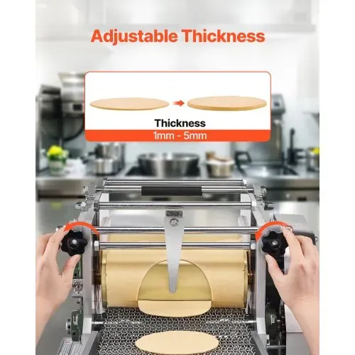 VEVOR elektrischer Tortillamaker, automatische Maschine zur Herstellung von Maistortillas mit Antihaftbeschichtung & zwei Formen (4 + 6 Zoll), für die Herstellung von Sopes Roti Pita Tortilla – Bild 2