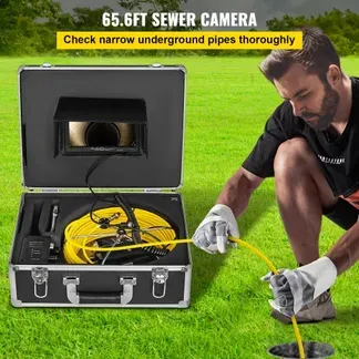 VEVOR Kanalinspektionskamera 177,8 mm, Rohrkamera Inspektion 20 M, Pipe Camera Inspection Ip68 Wasserdichte Abflussrohr-Kanalinspektionskamera System, Handheld Rohr-Inspektionskamera 800 x 480 HD Kamera VEVOR Kanalinspektionskamera 177,8 mm, Rohrkamera Inspektion 20 M, Pipe Camera Inspection Ip68 Wasserdichte Abflussrohr-Kanalinspektionskamera System, Handheld Rohr-Inspektionskamera 800 x 480 HD Kamera