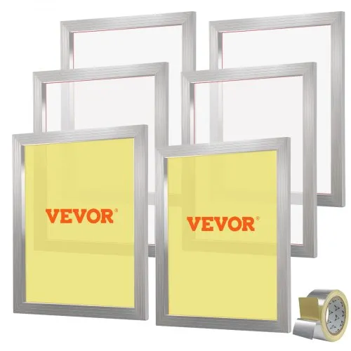 VEVOR 6 Stk. Aluminiumlegierung Siebrahmen Siebdruckpresse 50,8 x 61 cm, Siebdruckmaschine Zubehör 160 Mesh, Säureresistenz & nicht Verformbar für Kissenbezügen, Stoffen, Papier, Kopierpapier usw. VEVOR 6 Stk. Aluminiumlegierung Siebrahmen Siebdruckpresse 50,8 x 61 cm, Siebdruckmaschine Zubehör 160 Mesh, Säureresistenz & nicht Verformbar für Kissenbezügen, Stoffen, Papier, Kopierpapier usw.