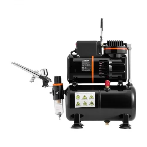 VEVOR Airbrush Set 1/6 PS mit Kompressor & Tank, Dual-Action 3 Airbrush-Pistolen mit 3 Düsen (0,3/0,3/0,5 mm) & Schlauch & Acrylfarbe & 2 Ventilatoren, für Kuchendekoration Modellmalerei Nagelkunst – Bild 10