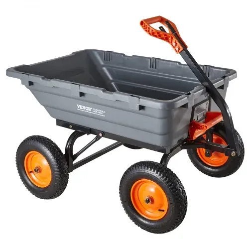 VEVOR Gartenwagen 680 kg, Transportwagen mit Kippfunktion, Handwagen mit Verstellbarem Griff, Drehlagern, Handkarre, Bollerwagen, Bastelwagen, Kippwagen für Pflanzen, Erde, Erntegut – Bild 10