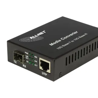 ALLNET Medienkonverter 10GBASE-T auf 10GBASE-SX/LX Single-/Multimode SFP+ Mini-GBIC Anschluss „ALL-MC109-SFP+“ ALLNET Medienkonverter 10GBASE-T auf 10GBASE-SX/LX Single-/Multimode SFP+ Mini-GBIC Anschluss „ALL-MC109-SFP+“