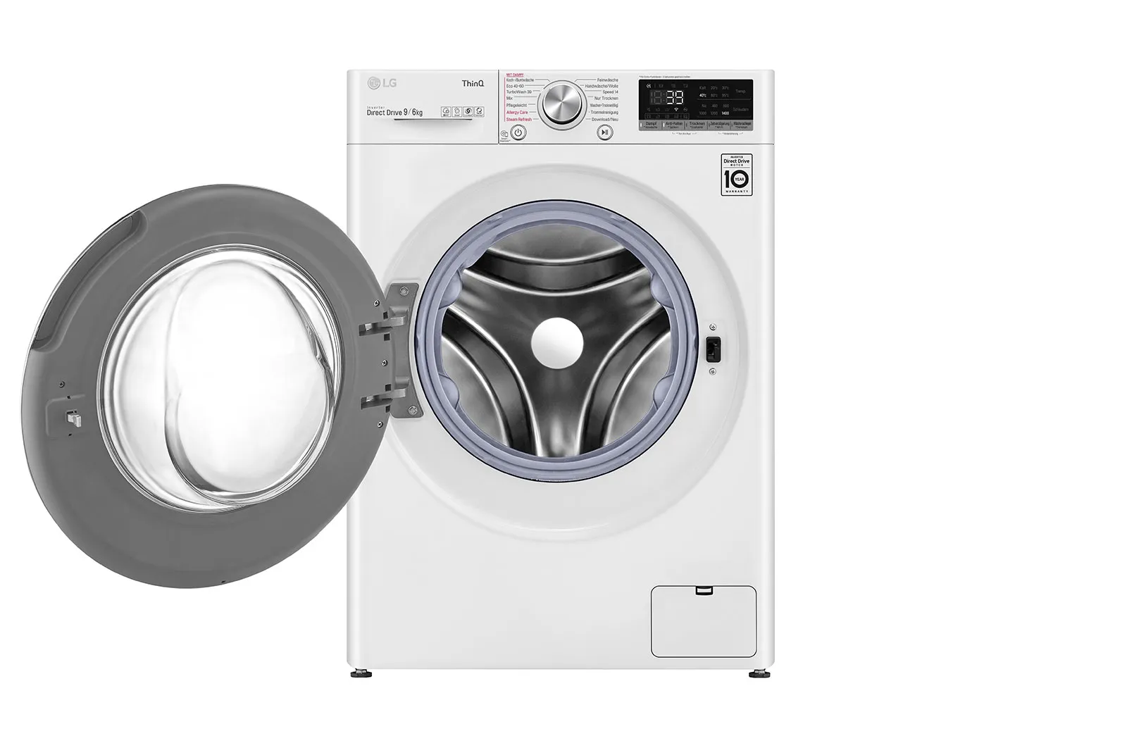 LG V7WD96H1A Waschtrockner Freistehend Frontlader Weiß – Bild 2