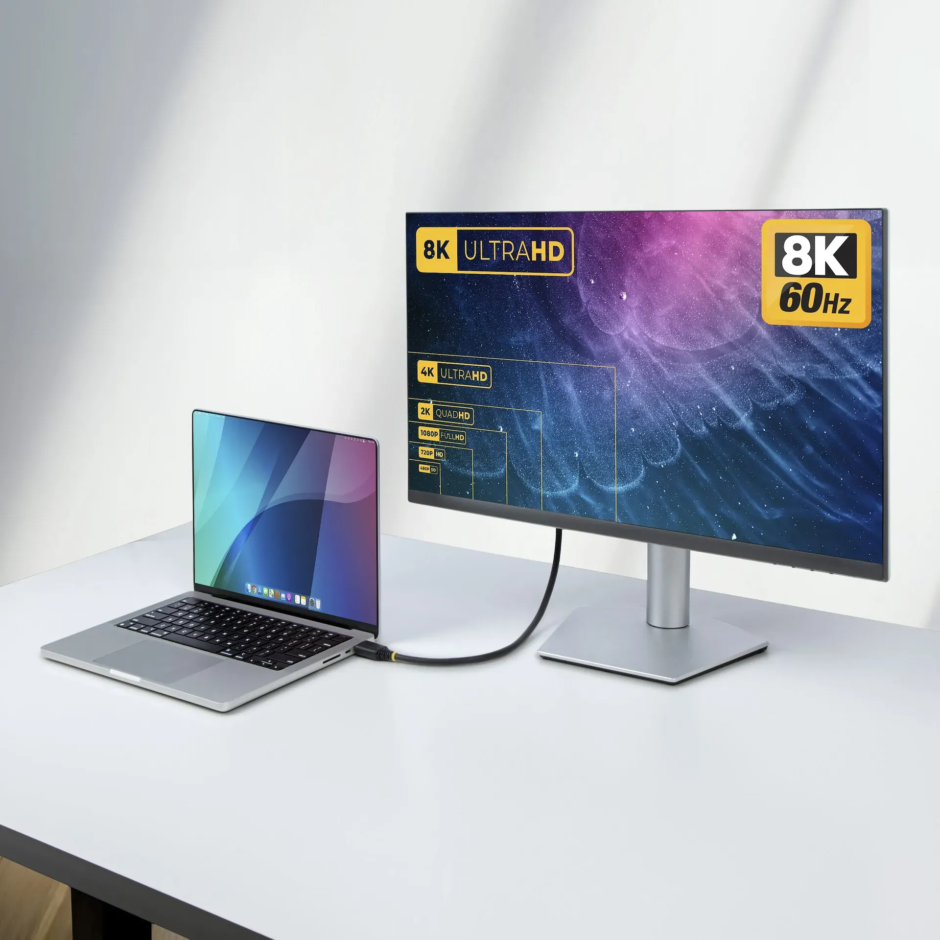 StarTech.com 2m Zertifiziertes Ultra High Speed HDMI Kabel, 8K 60Hz / 4K 120Hz, UHD HDMI 2.1 Kabel mit HDR10+ / eARC, 48Gbps, HDMI Anschlusskabel für Fernseh, Bildschirm, Projektor, Flexibler TPE-Mantel – Bild 6