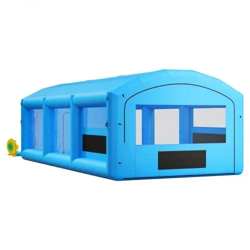 VEVOR Aufblasbare Lackierkabine 8,5x4,5x3 m Spritzkabine Lackierzelt Blau, mit 750-W- & 950-W-Gebläsen Aktivkohlefiltration Transparentem PVC-Fenster für Pick-Ups & Kleine Schnellboote Tragbar – Bild 10