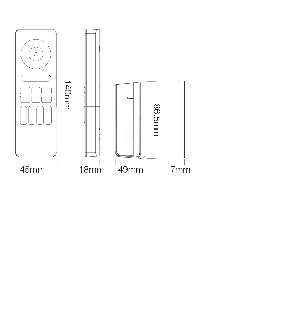MiBoxer C5-B LED Fernbedienung 2,4GHz (RGB+CCT) 4 Zonen (b) – Bild 2