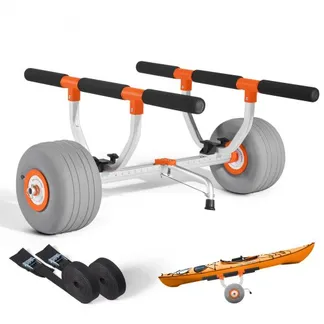 VEVOR Kajakwagen, 158 kg, Kanuwagen mit 30,5 cm aufblasbare PU-Reifen & Spanngurt, Bootswagen zum Transportieren von Kajaks, Kanus, Paddleboards, Jon-Booten, Wassersportgeräte, 810x990x570 mm VEVOR Kajakwagen, 158 kg, Kanuwagen mit 30,5 cm aufblasbare PU-Reifen & Spanngurt, Bootswagen zum Transportieren von Kajaks, Kanus, Paddleboards, Jon-Booten, Wassersportgeräte, 810x990x570 mm