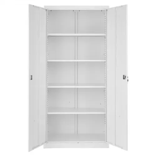 VEVOR Metall-Aufbewahrungsschrank 175 cm Abschließbar, Aktenschrank mit 4 Verstellbaren Einlegeböden & 2 Magnettüren & 2 Schlüsseln & 5 Ablagen Ideal für Speisekammer Lager Keller, Werkzeugschrank – Bild 10