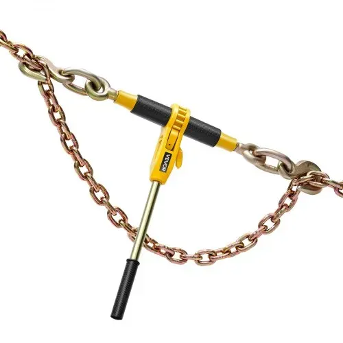 VEVOR Ratschenspanner mit Zurrketten G80 10 mm x 6,1 m, 4er-Set, Spannkraft 4173 kg, Transportkettenbefestigungen, Kettenbinder zur Ladungssicherung, Transport, Pritschenanhänger – Bild 10