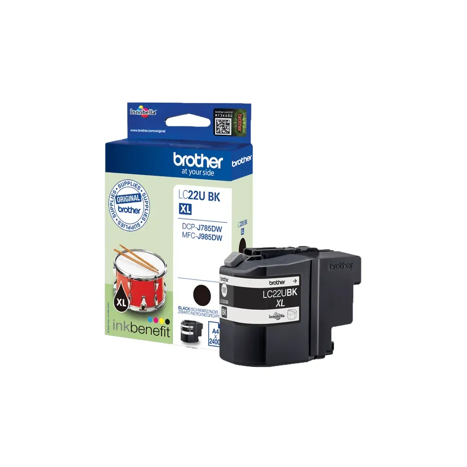 Brother LC22UBK Druckerpatrone 1 Stück(e) Original Hohe (XL-) Ausbeute Schwarz Brother LC22UBK Druckerpatrone 1 Stück(e) Original Hohe (XL-) Ausbeute Schwarz