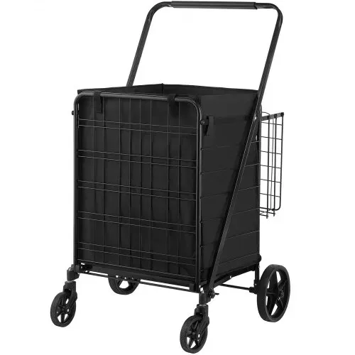 VEVOR Einkaufstrolley Einkaufswagen Klappbar 95,3 kg Belastbar, Einkaufsroller Handwagen Multifunktional 600D-Oxford-Gewebe, Shoppingtrolley Faltbar für Wäsche, Lebensmittel, Camping-Werkzeuge usw. – Bild 8