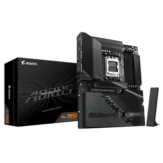 GIGABYTE B850 AORUS STEALTH Mainboard – AMD Ryzen 9000 Series CPUs, digitales 14+2+2-Phasen-VRM, bis zu 8200 MHz DDR5 (O.C.), 2× PCIe-5.0-M.2 + 2× PCIe-4.0-M.2, Wi-Fi 7, 5-GbE-LAN, USB 3.2 Gen 2 GIGABYTE B850 AORUS STEALTH Mainboard – AMD Ryzen 9000 Series CPUs, digitales 14+2+2-Phasen-VRM, bis zu 8200 MHz DDR5 (O.C.), 2× PCIe-5.0-M.2 + 2× PCIe-4.0-M.2, Wi-Fi 7, 5-GbE-LAN, USB 3.2 Gen 2