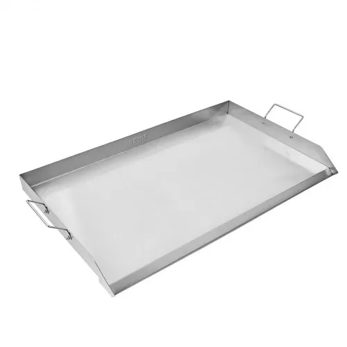 VEVOR Grillplatte Grillpfanne Edelstahl universelle rechteckige Platte (910 x 525 mm) mit flacher Oberseite, Gasgrill-Grillplatte für BBQ-Grill Teppanyaki, tragbares Familienkochgeschirr mit Griff – Bild 8