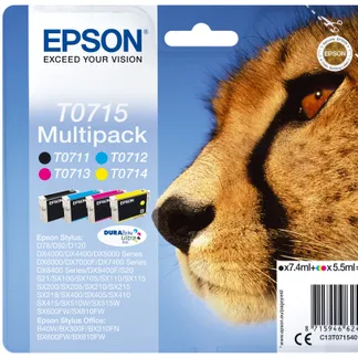 Epson Multipack 4 Farben T0715, DURABrite Ultra Ink Epson Multipack 4 Farben T0715, DURABrite Ultra Ink