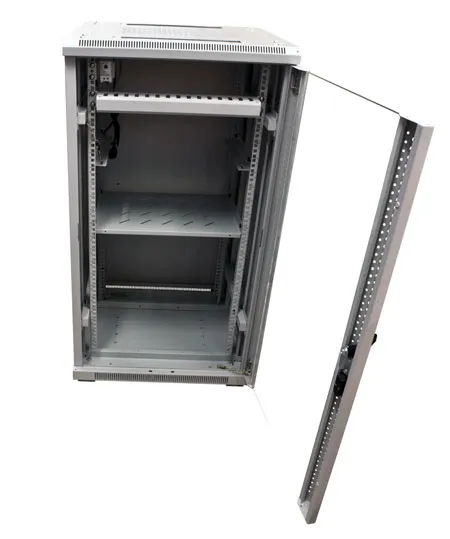 ALLNET 19"Schrank, 22HE, B600/T 600mm, Glastür, Lichtgrau, SNB-Serie, – Bild 5