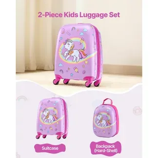 VEVOR 2 tlg. Kinderkoffer Set, 457,2 mm, Hartschalenkoffer mit Rollen & Rucksack, Kindertrolley, Kids Suitcase, perfekte Geschenke für Jungen und Mädchen, praktisch für Reisen & Fliegen (Einhorn) VEVOR 2 tlg. Kinderkoffer Set, 457,2 mm, Hartschalenkoffer mit Rollen & Rucksack, Kindertrolley, Kids Suitcase, perfekte Geschenke für Jungen und Mädchen, praktisch für Reisen & Fliegen (Einhorn)