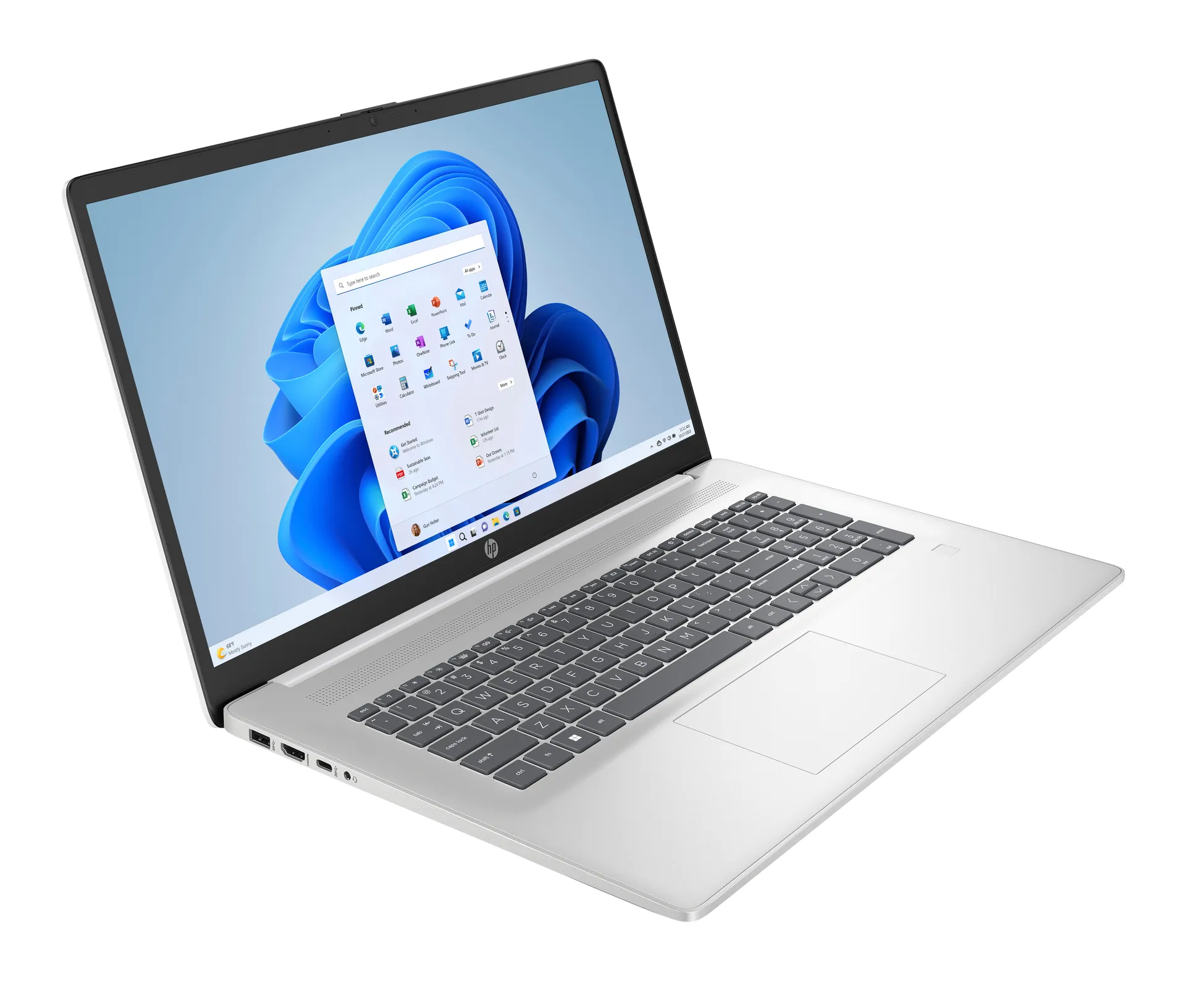 HP 17-cp2263ng AMD Ryzen™ 5 7520U Laptop 43,9 cm (17.3") Full HD 16 GB LPDDR5-SDRAM 512 GB SSD Wi-Fi 6 (802.11ax) FreeDOS Schwarz – Bild 2
