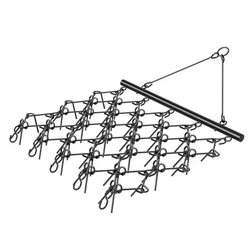 VEVOR Wiesenegge, 178x147x11cm, Wiesenschleppe mit 60 Zähnen, geeignet für ATV- & UTV-Traktoren, für Bodenvorbereitung, Aussaat, Glättung von Landschaften & die Instandhaltung von Kiesauffahrten – Bild 9