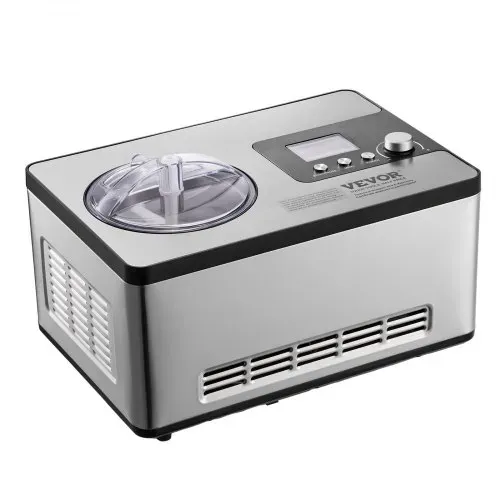 VEVOR Kompressor Eismaschine Eiscrememaschine 2 L, 180 W Frozen Joghurtbereiter Speiseeismaschine 3 Modi Joghurtmaschine Haushalt, Tragbare Eismaschine Sorbet Gelato Geräuscharm Silber Elektrisch – Bild 10