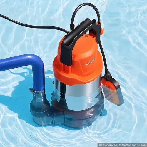 VEVOR Tauchpumpe 750 W 20.000 L/h 9 m Förderhöhe Wasserpumpe Ideal für Pools, Keller & Teiche, Automatischer Schwimmerschalter, Thermoplastisches Material & 3 m Netzkabel, Wasserdicht nach IPX8 – Bild 7