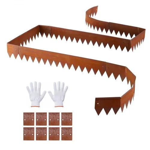 VEVOR Rasenkante, 6er-Pack, 1016×152 mm, Cortenstahl Beeteinfassung mit 8 Verbindungsplatten, Biegsame Beetbegrenzung, Rasenbleche, Mähkante Metall Gartenpalisade für Blumenbeete, Gartenwege VEVOR Rasenkante, 6er-Pack, 1016×152 mm, Cortenstahl Beeteinfassung mit 8 Verbindungsplatten, Biegsame Beetbegrenzung, Rasenbleche, Mähkante Metall Gartenpalisade für Blumenbeete, Gartenwege