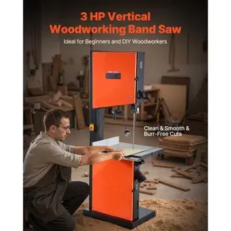 VEVOR Bandsäge, Schnittbreite 457 mm, Bandsäge mit 2240-W-Motor (3 PS), max. Schnitthöhe 406 mm, 690×510 mm Gusseisentisch, mit 360°-Arbeitsleuchte, Gehrungsanschlag, Parallelanschlag VEVOR Bandsäge, Schnittbreite 457 mm, Bandsäge mit 2240-W-Motor (3 PS), max. Schnitthöhe 406 mm, 690×510 mm Gusseisentisch, mit 360°-Arbeitsleuchte, Gehrungsanschlag, Parallelanschlag