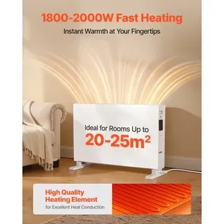 VEVOR Konvektor Heizkörper, 2000 W elektrisches Konvektionsheizgerät mit Fernbedienung & Touch-Steuerung, 3 Modi, 24-Stunden-Timer, mit Kipp- & Überhitzungsschutz für Zuhause & Büro VEVOR Konvektor Heizkörper, 2000 W elektrisches Konvektionsheizgerät mit Fernbedienung & Touch-Steuerung, 3 Modi, 24-Stunden-Timer, mit Kipp- & Überhitzungsschutz für Zuhause & Büro