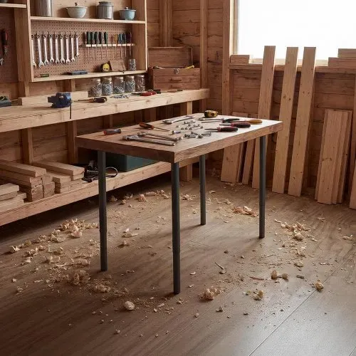 VEVOR Tischbeine 4er-Set, Möbelfüße 60–100 cm Höhenverstellbar, Tischfüße Max. 544 kg, Teleskopbein aus Kohlenstoffstahl, für Schreibtische, Couchtische, Esstische, Werkbänke, Rund – Bild 7