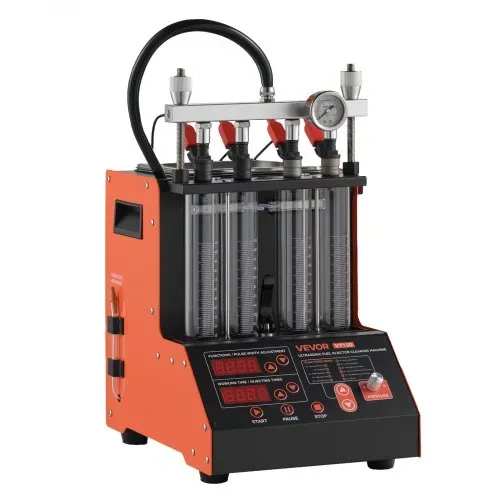 VEVOR Einspritzdüsenreiniger-Tester 9 Testmodi, 4-Zylinder-Ultraschallreinigungsgerät (28 kHz), Kfz-Einspritzdüsenreiniger mit Ablassventil und 12 V Betriebsspannung für Auto und Motorrad – Bild 9