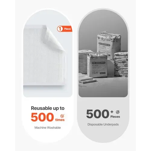 VEVOR Einwegunterlage 533,5x914,5 mm, Inkontinenzunterlage, saugfähige Chux-Pads mit 5-lagigem Schutz für Bett, Sofa & Matratze, Unterlage für Haustiere, Erwachsene, Kinder, Senioren (48er-Pack) – Bild 4
