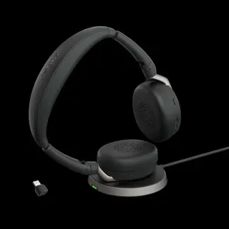 Jabra Evolve2 65 Flex Link380/390c UC Stereo with Charging Stand Jabra Evolve2 65 Flex Link380/390c UC Stereo with Charging Stand