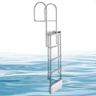 VEVOR Dockleiter Einziehbar, Bootsleiter mit 5 Rutschfesten Stufen Breite Pedale & Handlauf, 227 kg Belastbare Poolleiter für Einstieg, Teleskopleiter aus Aluminiumlegierung für Docks Pools Seen Boote VEVOR Dockleiter Einziehbar, Bootsleiter mit 5 Rutschfesten Stufen Breite Pedale & Handlauf, 227 kg Belastbare Poolleiter für Einstieg, Teleskopleiter aus Aluminiumlegierung für Docks Pools Seen Boote
