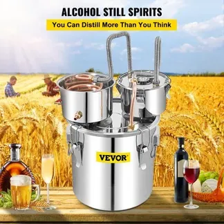 VEVOR Distillieranlage Moonshine, 50 L Wasser Alkohol Destillierer Moonshine mit doppelter Kondensatpumpe, Edelstahl Moonshine Alkohol Destillieren Ausrüstung Schnapsbrennen Destille Destilator VEVOR Distillieranlage Moonshine, 50 L Wasser Alkohol Destillierer Moonshine mit doppelter Kondensatpumpe, Edelstahl Moonshine Alkohol Destillieren Ausrüstung Schnapsbrennen Destille Destilator