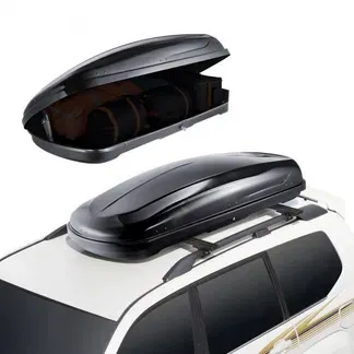 VEVOR Auto Dachbox Dachkoffer Aufbewahrungsbox 370 L, ABS-Hartschalen Dachgepäckträger Aufbewahrungsbox mit beidseitiger Öffnung und 2 verstärkten Gurten, Gepäckaufbewahrungsbox für SUVs VEVOR Auto Dachbox Dachkoffer Aufbewahrungsbox 370 L, ABS-Hartschalen Dachgepäckträger Aufbewahrungsbox mit beidseitiger Öffnung und 2 verstärkten Gurten, Gepäckaufbewahrungsbox für SUVs