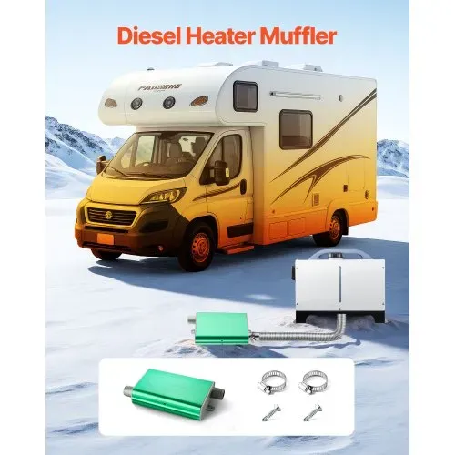VEVOR Dieselheizungsschalldämpfer Abgasschalldämpfer Set mit 2 Klemmen & Schrauben, Aluminiumlegierung, Standheizungs-Geräuschreduzierer für 2 kW / 5 kW / 8 kW Standheizung VEVOR Dieselheizungsschalldämpfer Abgasschalldämpfer Set mit 2 Klemmen & Schrauben, Aluminiumlegierung, Standheizungs-Geräuschreduzierer für 2 kW / 5 kW / 8 kW Standheizung