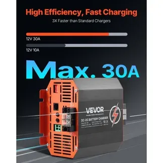 VEVOR 12 V 30 A DC/DC-Batterieladegerät, 375 W, Ladegerät für Blei-Säure-, Lithium-, AGM-, GEL- & Nassbatterien, intelligentes mehrstufiges Laden, für Wohnmobile, Nutzfahrzeuge, Boote, Yachten VEVOR 12 V 30 A DC/DC-Batterieladegerät, 375 W, Ladegerät für Blei-Säure-, Lithium-, AGM-, GEL- & Nassbatterien, intelligentes mehrstufiges Laden, für Wohnmobile, Nutzfahrzeuge, Boote, Yachten