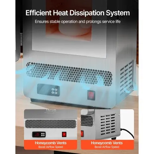 VEVOR Tisch-Schmelzofen 1500 W leistungsstarker elektrischer Ofen 1200 ℃ maximale Temperatur, Goldschmelzofen aus Edelstahl für Wachsguss Ton-DIY Metalltemperierung Glasieren auf Keramik, Silber – Bild 4