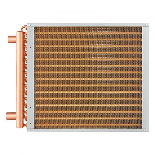 VEVOR Wärmetauscher Wasser-Luft, 40,64 x 40,64 cm mit 3-reihigen 9,53 mm Kupferanschlüssen, 193 Aluminiumlamellen Wärmetauscher für Holzöfen, Heizung und Kühlung im Wohnbereich und Warmluftheizung – Bild 9