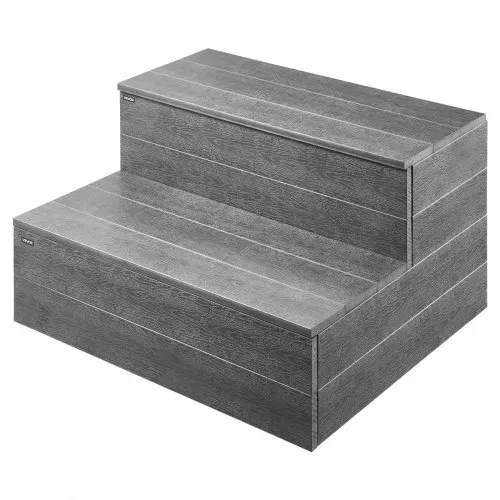 VEVOR Badewannenstufe Pooltreppe 2-stufige Außentreppe, 635 mm breite HIPS-Leiter für oberirdische/aufblasbare Pools mit 272,16 kg Tragkraft, vielseitig einsetzbar für Veranda Terrasse Wohnmobile – Bild 10