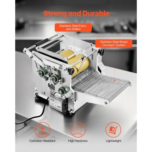 VEVOR elektrischer Tortillamaker, automatische Maschine zur Herstellung von Maistortillas mit Antihaftbeschichtung & Formen (5,5 Zoll), für die Herstellung von Sopes Roti Pita Tortilla – Bild 4