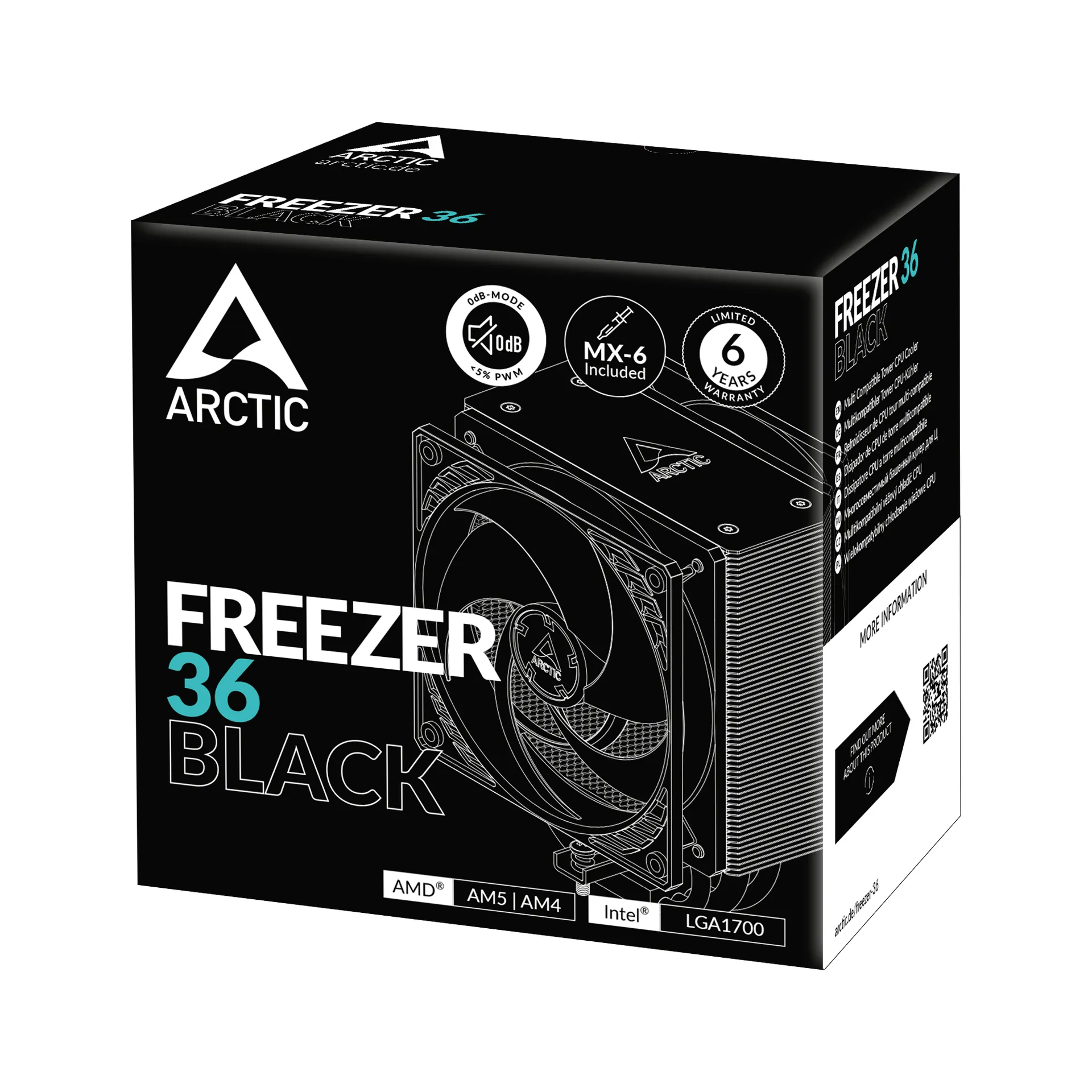 ARCTIC Freezer 36 Schwarz Multikompatibler Tower CPU-Kühler – Bild 6