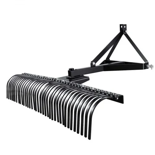 VEVOR Vertikutierer, 1830 mm Arbeitsbreite, Rasentraktor Rechen mit 36 robusten Stahlzinken, Traktor-kompatibler Dreipunkt-Gartenrechen, Rasenlüfter ideal für Bodenbearbeitung & Rasenpflege – Bild 8
