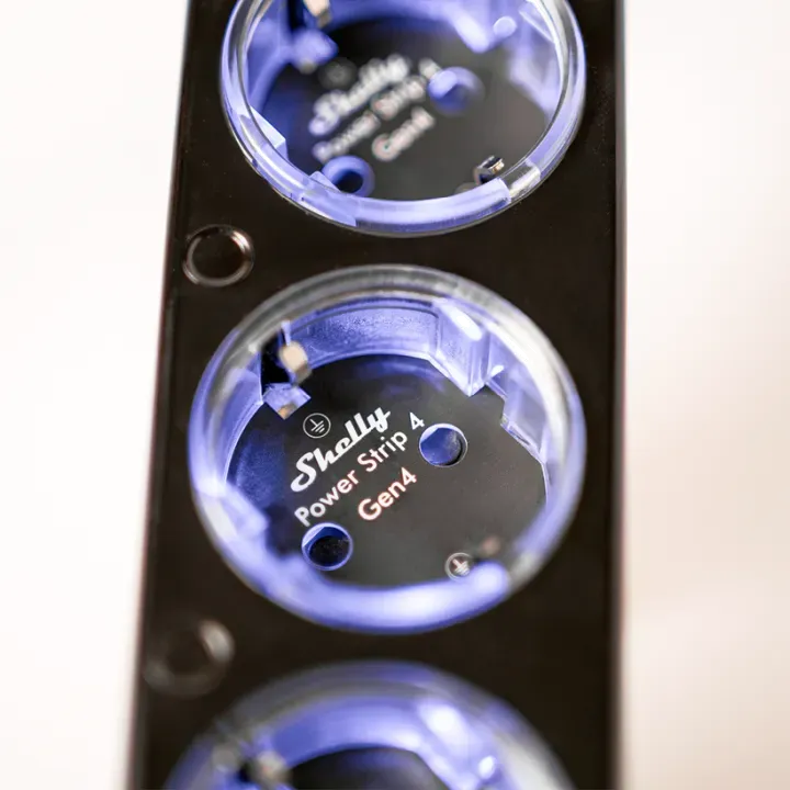 Shelly · Plug & Play "Power Strip 4 Gen4" · Smarte Steckdosenleiste · 4x 12A · Messfunktion · WLAN · Zigbee · Matter · BT · schwarz – Bild 5